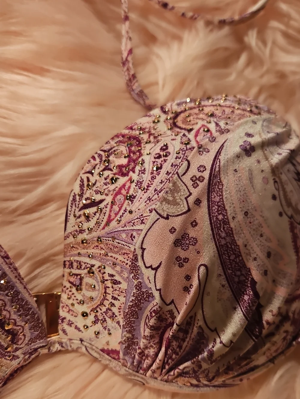 VS VINTAGE 2012 The Tease Halter Pink Paisley Push-Up, The Hottie Cheeky Bikini